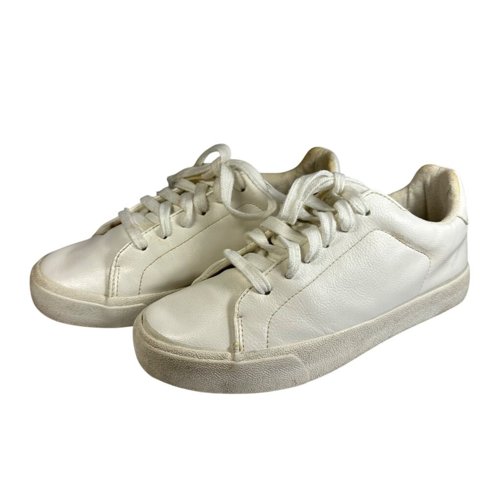 Hollister Womens White Lace-Up Sneakers Size 6.5 Casual Shoes Athletic Preppy - Picture 4 of 11